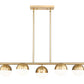 Z-Lite Realm Sphere 12" 5-Light Medium Base Modern Gold Steel Matte Opal Glass Shade Linear Chandelier