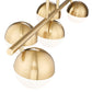 Z-Lite Realm Sphere 12" 5-Light Medium Base Modern Gold Steel Matte Opal Glass Shade Linear Chandelier