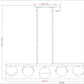 Z-Lite Realm Sphere 12" 5-Light Medium Base Modern Gold Steel Matte Opal Glass Shade Linear Chandelier