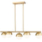 Z-Lite Realm Sphere 12" 5-Light Medium Base Modern Gold Steel Matte Opal Glass Shade Linear Chandelier