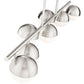 Z-Lite Realm Sphere 12" 7-Light Medium Base Brushed Nickel Steel Matte Opal Glass Shade Linear Chandelier