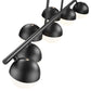 Z-Lite Realm Sphere 12" 7-Light Medium Base Matte Black Steel Matte Opal Glass Shade Linear Chandelier