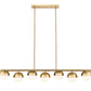 Z-Lite Realm Sphere 12" 7-Light Medium Base Modern Gold Steel Matte Opal Glass Shade Linear Chandelier