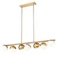 Z-Lite Realm Sphere 12" 7-Light Medium Base Modern Gold Steel Matte Opal Glass Shade Linear Chandelier