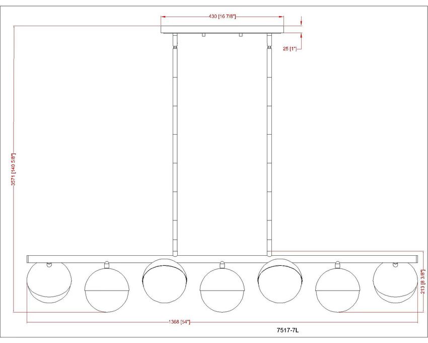 Z-Lite Realm Sphere 12" 7-Light Medium Base Matte Black Steel Matte Opal Glass Shade Linear Chandelier