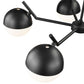 Z-Lite Realm Sphere 32" 5-Light Medium Base Matte Black Steel Matte Opal Glass Shade Chandelier