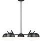Z-Lite Realm Sphere 32" 5-Light Medium Base Matte Black Steel Matte Opal Glass Shade Chandelier