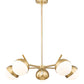 Z-Lite Realm Sphere 32" 5-Light Medium Base Modern Gold Steel Matte Opal Glass Shade Chandelier