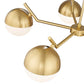 Z-Lite Realm Sphere 32" 5-Light Medium Base Modern Gold Steel Matte Opal Glass Shade Chandelier