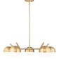 Z-Lite Realm Sphere 32" 5-Light Medium Base Modern Gold Steel Matte Opal Glass Shade Chandelier