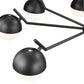 Z-Lite Realm Sphere 44" 8-Light Medium Base Matte Black Steel Matte Opal Glass Shade Chandelier