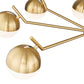 Z-Lite Realm Sphere 44" 8-Light Medium Base Modern Gold Steel Matte Opal Glass Shade Chandelier