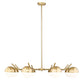 Z-Lite Realm Sphere 44" 8-Light Medium Base Modern Gold Steel Matte Opal Glass Shade Chandelier