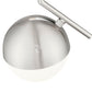 Z-Lite Realm Sphere 9" 1-Light Medium Base Brushed Nickel Steel Matte Opal Glass Shade Pendant Lighting