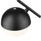 Z-Lite Realm Sphere 9" 1-Light Medium Base Matte Black Steel Matte Opal Glass Shade Pendant Lighting
