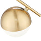 Z-Lite Realm Sphere 9" 1-Light Medium Base Modern Gold Steel Matte Opal Glass Shade Pendant Lighting