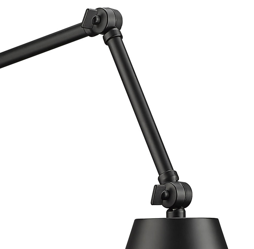 Z-Lite Regent 8" 1-Light Matte Black Steel Wall Sconce
