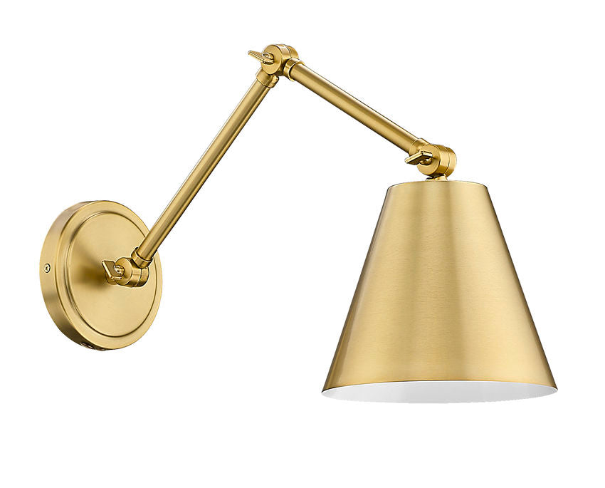 Z-Lite Regent 8" 1-Light Modern Gold Steel Wall Sconce