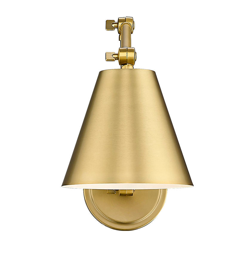 Z-Lite Regent 8" 1-Light Modern Gold Steel Wall Sconce