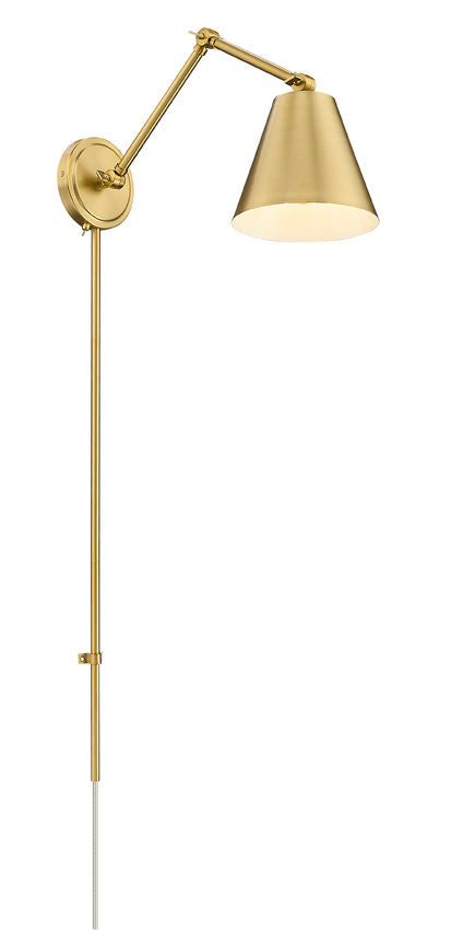 Z-Lite Regent 8" 1-Light Modern Gold Steel Wall Sconce