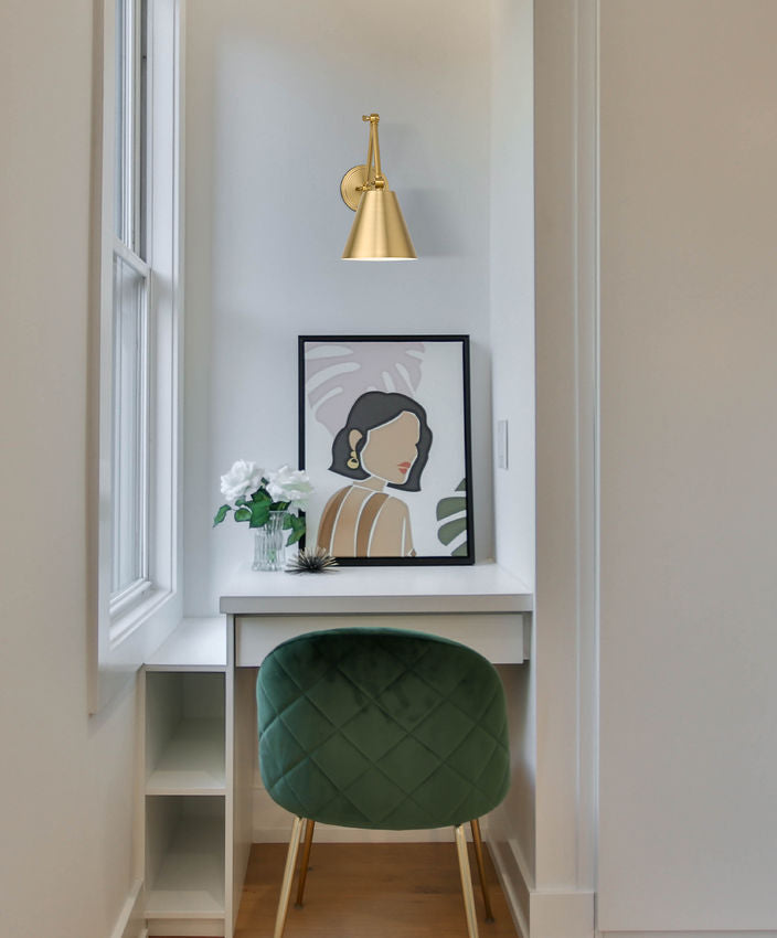 Z-Lite Regent 8" 1-Light Modern Gold Steel Wall Sconce