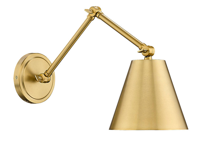 Z-Lite Regent 8" 1-Light Modern Gold Steel Wall Sconce