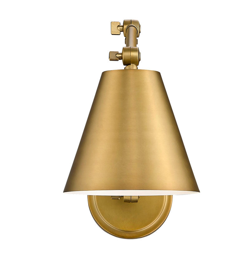 Z-Lite Regent 8" 1-Light Rubbed Brass Steel Wall Sconce