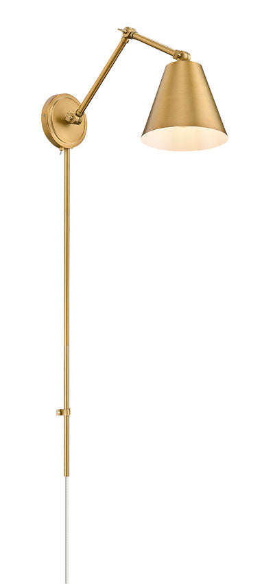 Z-Lite Regent 8" 1-Light Rubbed Brass Steel Wall Sconce