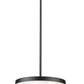 Z-Lite Renaud 13" 1-Light LED-Integrated Matte Black Steel Frame Feathered White Glass Shade Pendant Light