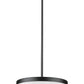 Z-Lite Renaud 13" 1-Light LED-Integrated Matte Black Steel Frame Feathered White Glass Shade Pendant Light