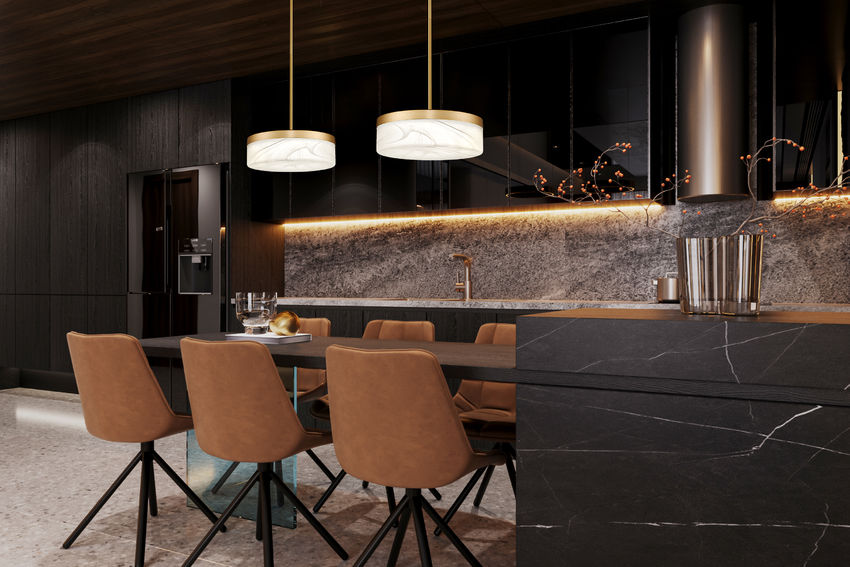 Z-Lite Renaud 13" 1-Light LED-Integrated Modern Gold Steel Frame Feathered White Glass Shade Pendant Light