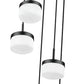 Z-Lite Renaud 16" 5-Light LED-Integrated Matte Black Steel Frame Feathered White Glass Shade Chandelier