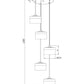 Z-Lite Renaud 16" 5-Light LED-Integrated Modern Gold Steel Frame Feathered White Glass Shade Chandelier