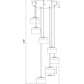 Z-Lite Renaud 21" 7-Light LED-Integrated Matte Black Steel Frame Feathered White Glass Shade Chandelier