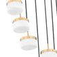 Z-Lite Renaud 21" 7-Light LED-Integrated Modern Gold Steel Frame Feathered White Glass Shade Chandelier