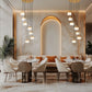 Z-Lite Renaud 21" 7-Light LED-Integrated Modern Gold Steel Frame Feathered White Glass Shade Chandelier