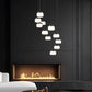 Z-Lite Renaud 28" 11-Light LED-Integrated Matte Black Steel Frame Feathered White Glass Shade Chandelier