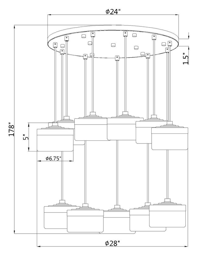 Z-Lite Renaud 28" 11-Light LED-Integrated Matte Black Steel Frame Feathered White Glass Shade Chandelier