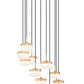 Z-Lite Renaud 28" 11-Light LED-Integrated Modern Gold Steel Frame Feathered White Glass Shade Chandelier