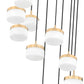 Z-Lite Renaud 28" 11-Light LED-Integrated Modern Gold Steel Frame Feathered White Glass Shade Chandelier