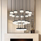 Z-Lite Renaud 41" 27-Light LED-Integrated Matte Black Steel Frame Feathered White Glass Shade Chandelier