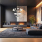 Z-Lite Renaud 41" 27-Light LED-Integrated Matte Black Steel Frame Feathered White Glass Shade Chandelier