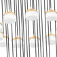 Z-Lite Renaud 41" 27-Light LED-Integrated Modern Gold Steel Frame Feathered White Glass Shade Chandelier