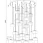 Z-Lite Renaud 41" 27-Light LED-Integrated Modern Gold Steel Frame Feathered White Glass Shade Chandelier