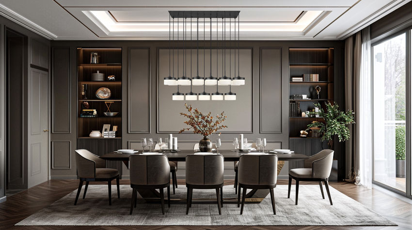 Z-Lite Renaud 47" 17-Light LED-Integrated Matte Black Steel Frame Feathered White Glass Shade Linear Chandelier