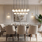 Z-Lite Renaud 47" 17-Light LED-Integrated Modern Gold Steel Frame Feathered White Glass Shade Linear Chandelier