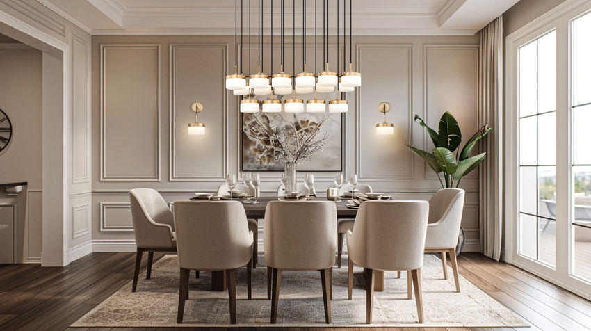 Z-Lite Renaud 47" 17-Light LED-Integrated Modern Gold Steel Frame Feathered White Glass Shade Linear Chandelier