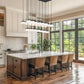Z-Lite Renaud 59" 23-Light LED-Integrated Matte Black Steel Frame Feathered White Glass Shade Linear Chandelier