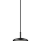 Z-Lite Renaud 7" 1-Light LED-Integrated Matte Black Steel Frame Feathered White Glass Shade Pendant Light