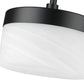 Z-Lite Renaud 7" 1-Light LED-Integrated Matte Black Steel Frame Feathered White Glass Shade Pendant Light